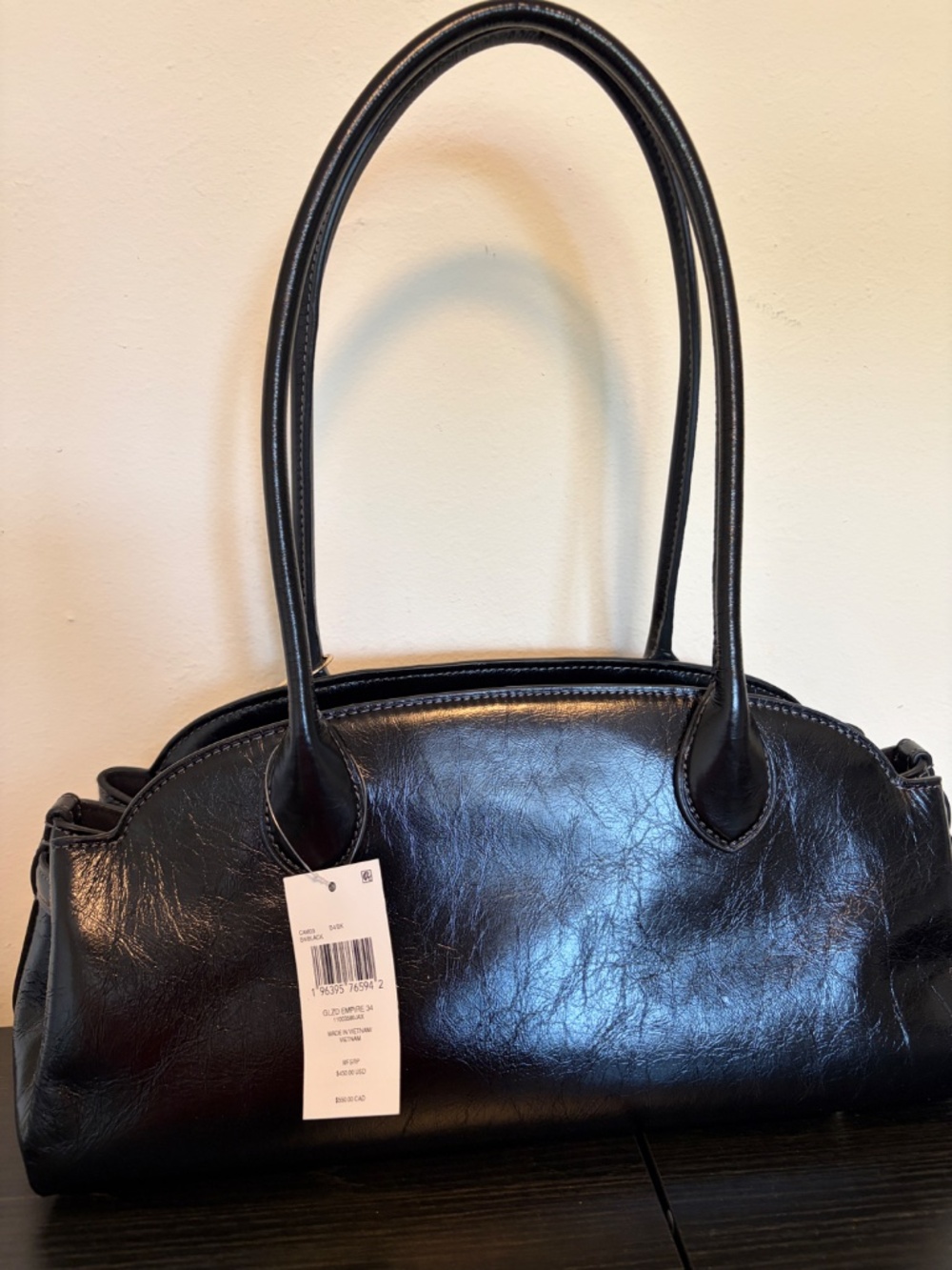 🖤 NWT Coach Empire Carryall 34 — Sleek Glazed Black High-Shine Luxury 💎 - Picture 3 of 5